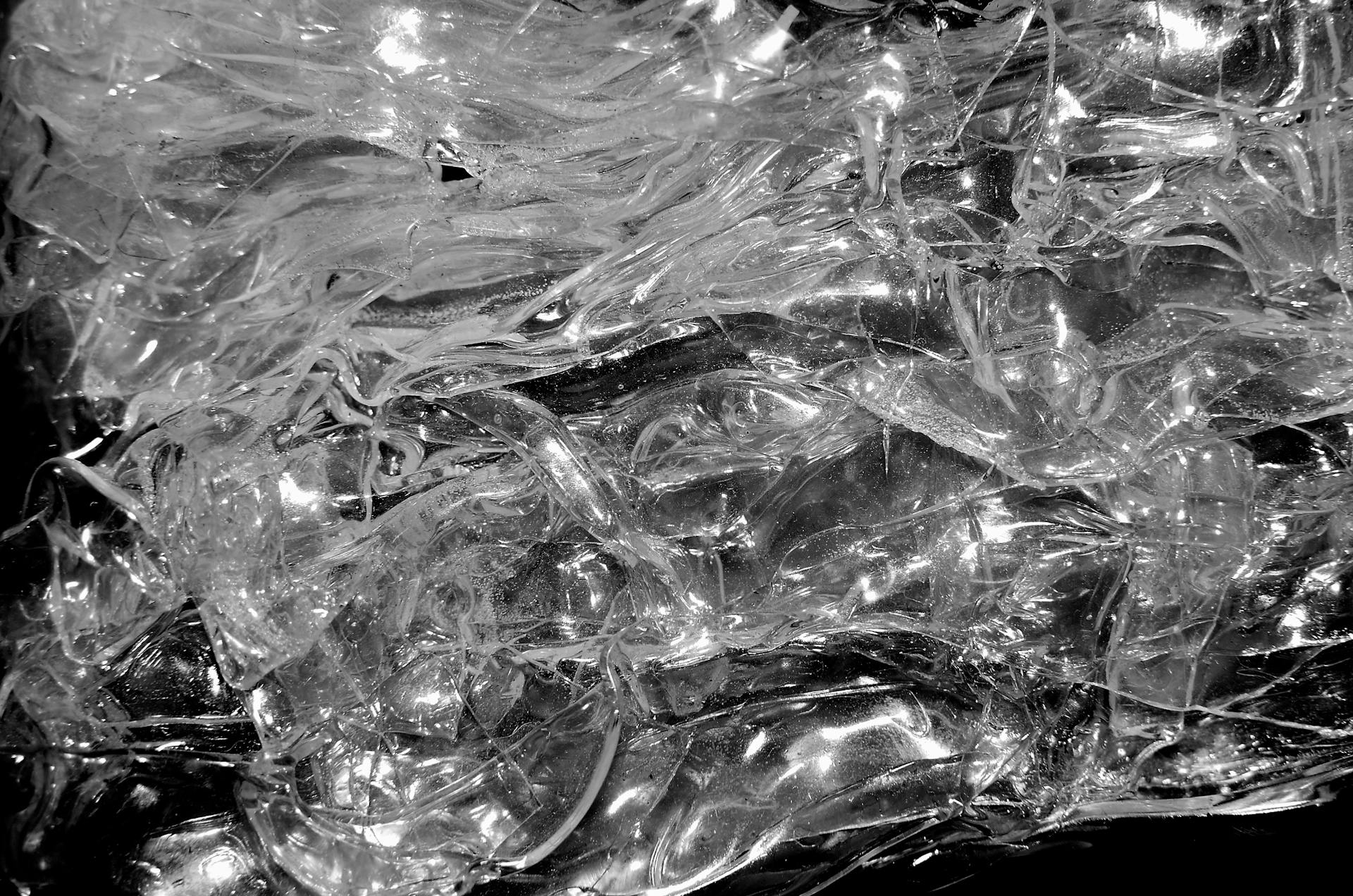 Abstract background of transparent ice surface